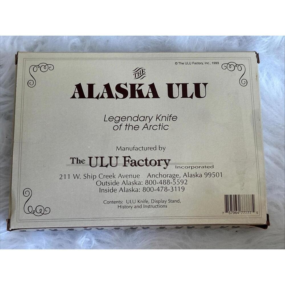 Alaska ULU Legendary Knife of the Arctic 1993  Wood Handle W/Bear Open Box READ - Picture 6 of 7